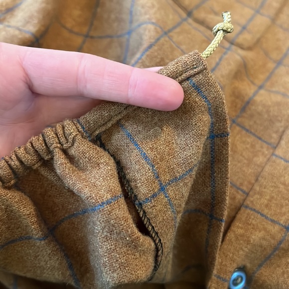 Vintage Le Chevron Plaid Wool Button Down Shirt.  Size XL. - Picture 16 of 16